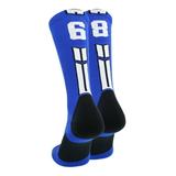 Royal/White Player Id Crew Number Socks (#68 Small)