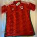 Adidas Shirts | Football Association Of Wales Authentic Adidas Men’s Jersey Retail $90 | Color: Red | Size: L