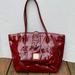 Dooney & Bourke Bags | Dooney & Bourke Burgundy Patent Leather Tote | Color: Red | Size: Os