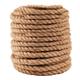 ZEONHEI 1 Pcs 12mm Hemp Rope, 98 Feet Natural Heavy Duty Hemp Cord, 3 Strands Thick Jute Cord, Garden Rope Jute Twine String for Cat Scratcher, Gardening, Bundling, Home Decoration, Brown