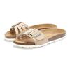 Pantolette ELBSAND "Sandale", Damen, Gr. 41, beige, Obermaterial: 100% Rindsleder. Decksohle: 100% Rindsleder. Laufsohle: 100% Synthetik, unifarben, casual, Schuhe, Mule, offener Schuh aus Leder mit weichem Komfortkorkfußbett