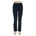 DL1961 Jeans - Mid/Reg Rise Skinny Leg Denim: Blue Bottoms - Women's Size 28 - Dark Wash
