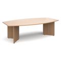 All Beech Boat Shaped Boardroom Table