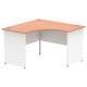 Vitali Duo Panel End Corner Office Desk, Beech