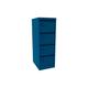 Silverline Executive 4 Drawer Office Filing Cabinets, 4 Drawer - 46wx62dx132h (cm), Blue