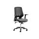 Baton Black Mesh Back Operator Office Chair With Leather Seat, Black