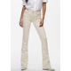 Bootcut-Jeans ONLY "ONLBLUSH MID FLARED DNM NOOS" Gr. XS, Länge 30, beige (ecru) Damen Jeans Röhrenjeans