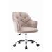 House of Hampton® Popovich Velvet Commercial Use Task Chair, Swivel Shell Chair, Leisure office Chair Upholstered/Metal in Pink/Gray/White | Wayfair