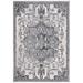 Gray/White 90 x 63 x 0.25 in Indoor Area Rug - Bungalow Rose Performance Rug Polyester | 90 H x 63 W x 0.25 D in | Wayfair