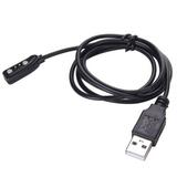 Black Magnetic USB Charger Cord Charging Cable for Pebble Smart Watch Wristwatch