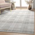 Well Woven Abstract Parquet Modern Retro Plaid Flat-Weave Beige 5 3 x 7 3 Area Rug