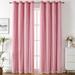 Zodanni Kids Drapes Grommet Blackout Curtain UV Protection Hollow-Out Star Tulle Energy Efficient Girls 2 Layer Thermal Insulated Window Sheer Voile Pink -2 Layers 39 x 51 inch