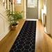 Custom Size Hexagon Trellis Design Black&Gold Blue Brown Gray Red Color Options Non-Slip Rubber Backing- 26 Inch Wide by Your Choice of Length-Hallway Stair Runner Carpet