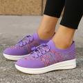 Gubotare Flats Shoes Women Womens Walking Shoes Slip On Lightweight Comfort Casual Memory Foam Tennis Sneakers for Gym Running Work Purple 9