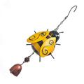 Farfi Bee Windchime Small Lovely Ornamental Bee Wind Chime with Hook Hanging Bell for Garden (Honeybee)