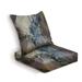 Outdoor Deep Seat Cushion Set Vintage Abstract Gold Marble Aquarelle Motley Azure Elements Back Seat Lounge Chair Conversation Cushion for Patio Furniture Replacement Seating Cushion