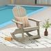 Polytrends Vineyard HIPS Outdoor Eco-Friendly All Weather Seashell Rocking Adirondack Chair