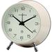 Alarm Clock for Bedroom, 4 Inches Battery Operated Silent Alarm Clocks, Simple Round Flat Convex Metal Analog Alarm Clock