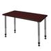 Regency Kee 48 x 24 in. Height Adjustable Classroom Activity Table In Mahogany & Grey Base - Regency MT4824MHAPGY