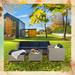6-piece Patio Furniture Sets Outdoor Sectional Sofa Rattan Chair Wicker Conversation Set with Glass Coffee Table&1 Pillows