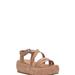 Lucky Brand Jacobean Cork Platform Sandal - Women's Accessories Shoes Sandals in Open Brown/Rust, Size 8