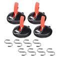 Dtydtpe Organization and Storage Set of 4 Suction Cup with 8 S Hooks Multifunctional Suction Cup Anchor Tool Car
