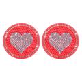 Cleaning Products for Cars 2 Pack Heart Bling Car Cup Mug Mat Sparkly Rhinestone Car Mug Mat For Cup Holders Insert Black Cute Car Accessories Interior For Women Kawaii Car Lights for Cars inside