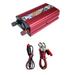 Kayannuo Christmas Clearance Pure Sine Wave 300W Power Inverter DC 12V To AC 110V Car Plug Inverter Adapter Power Converter With 2A USB Charging Ports & 2 Battery Clamps Red