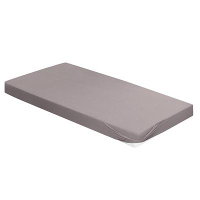 Spannbettlaken IRISETTE "Orion 9", grau (stein), B:90-100cm L:200cm, Frottee, Obermaterial: 75% Baumwolle, 25% Polyester, Laken, weicher Frottier-Stretch, für Matratzen bis 25 cm Höhe Image