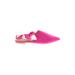 Sam Edelman Flats: Slip-on Stacked Heel Boho Chic Pink Print Shoes - Women's Size 5 1/2 - Almond Toe