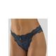 Tanga LASCANA Gr. 32/34, blau (dunkelpetrol) Damen Unterhosen String Tangas