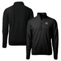 Men's Cutter & Buck Black San Francisco 49ers Helmet Cascade Eco Sherpa Fleece Quarter-Zip Pullover Jacket