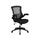 Mid-Back Black Mesh Swivel Ergonomic Task Office Chair with Flip-Up Arms, BIFMA Certified