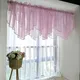 Rideau en cascade transparent rose clair pour la cuisine traitement de fenêtre extra large rideaux
