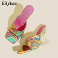 Eilyken-Sandales carrées à talons hauts pour femmes escarpins transparents taille 35-42