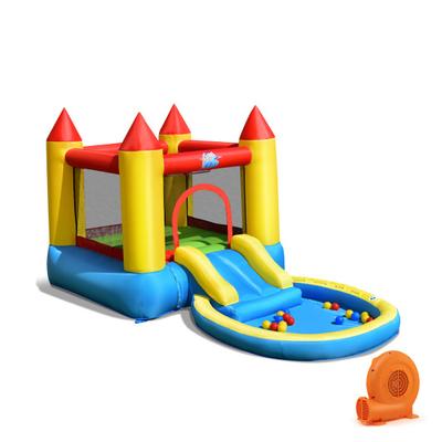 Costway Inflatable Kids Slide Bounce House with 550w Blower