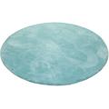 Hochflor-Teppich ESPRIT "Relaxx" Teppiche Gr. Ø 200 cm, 25 mm, 1 St., blau (türkis) Esszimmerteppiche
