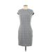 H&M Casual Dress - Sheath Crew Neck Short sleeves: Gray Dresses - Women's Size 6