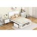 Full Size Spacious Storage Platform Bed with Drawer and Shelf