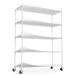 5 Tier 7500lbs Capacity NSF Metal Shelf Wire Shelving Unit with Wheels and Shelf Liners for Kitchen ,Garages