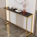 48-inch Long Solid Sintered Stone Narrow Console Table - W 47.2" x D 11.8" x H 30.9"