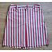 Burberry Skirts | Burberry Golf Skirt Red/ Tan Stripes Womens Size 4 | Color: Red | Size: 4