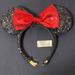 Disney Accessories | Disney Parks Sequin Minnie Mouse Ears *Damaged* | Color: Black/Red | Size: Os