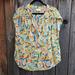 Anthropologie Tops | Anthropologie Danielle Kroll Multicolored Top | Color: Blue/Yellow | Size: L