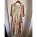 Anthropologie Dresses | Abel The Label For Anthropologie Green Orange Floral Boho Maxi Dress Size Xs | Color: Green | Size: Xs