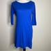 Lilly Pulitzer Dresses | Lilly Pulitzer Dark Blue 3/4 Sleeve Scoop Neck Shift Dress Size X Small | Color: Blue | Size: Xs