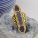 Free People Jewelry | New With Box! Gold Statement Ring Druzy Stone Gray Purple | Color: Gold/Purple | Size: 7