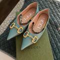 Gucci Shoes | Gucci Pointed-Toe Horsebit Ballerina Shoes | Color: Blue | Size: 6