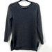 Athleta Tops | Athleta Dark Gray Popover Sweater Blouse Tunic Wool Blend Women's Small | Color: Gray/Red | Size: S