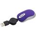 Mini USB Wired Mouse Retractable Cable Tiny Small Mouse for 3-8 Years Kids Children 1600 DPI Optical Compact Travel Mice with 2.3-Foot USB Cord for Kid Laptop Computer (Purple)